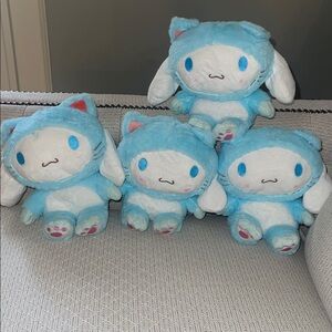 Set of 4 Kawaii Cartoon Plush Figure Toys new Hello Kitty